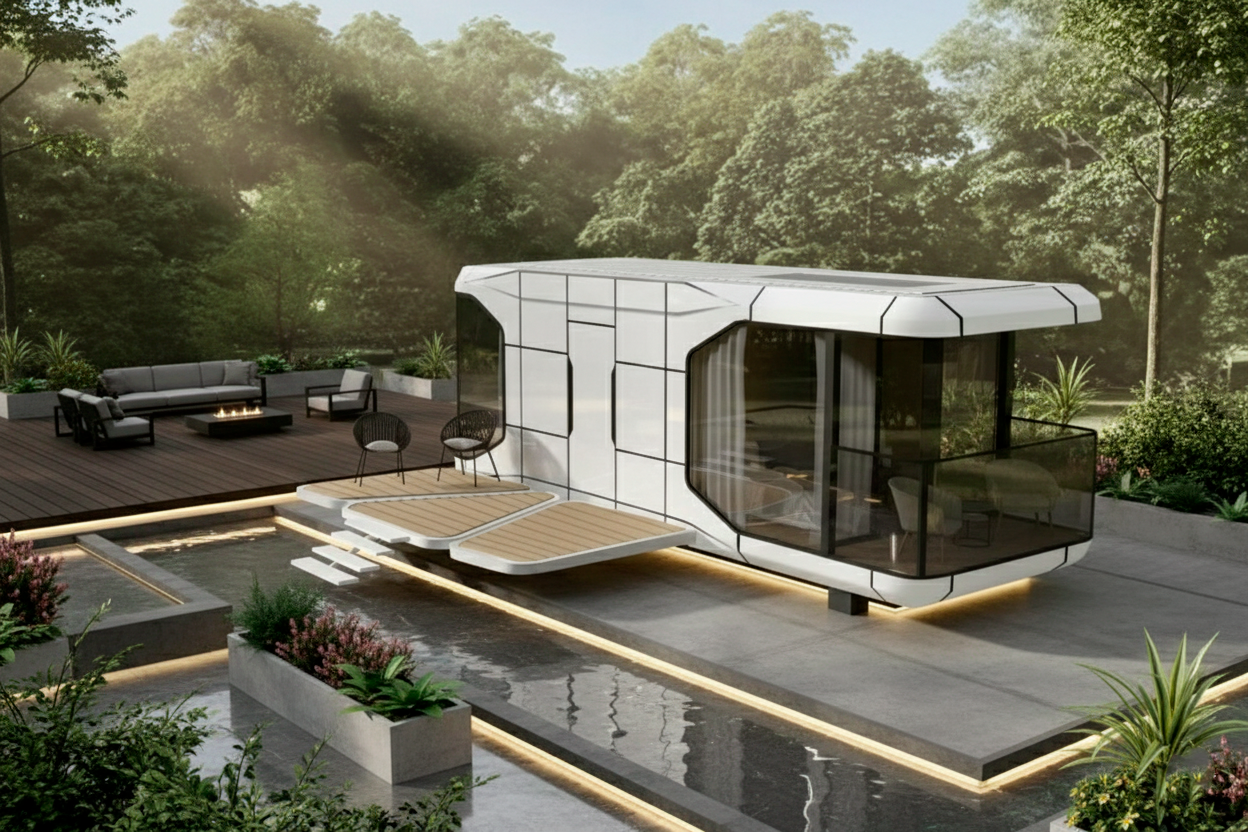 Капсульный дом со стальным каркасом